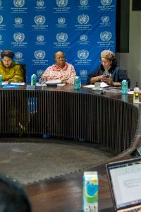 Amina J Mohamed in a roundtable discussion at the Foundation in February 2025